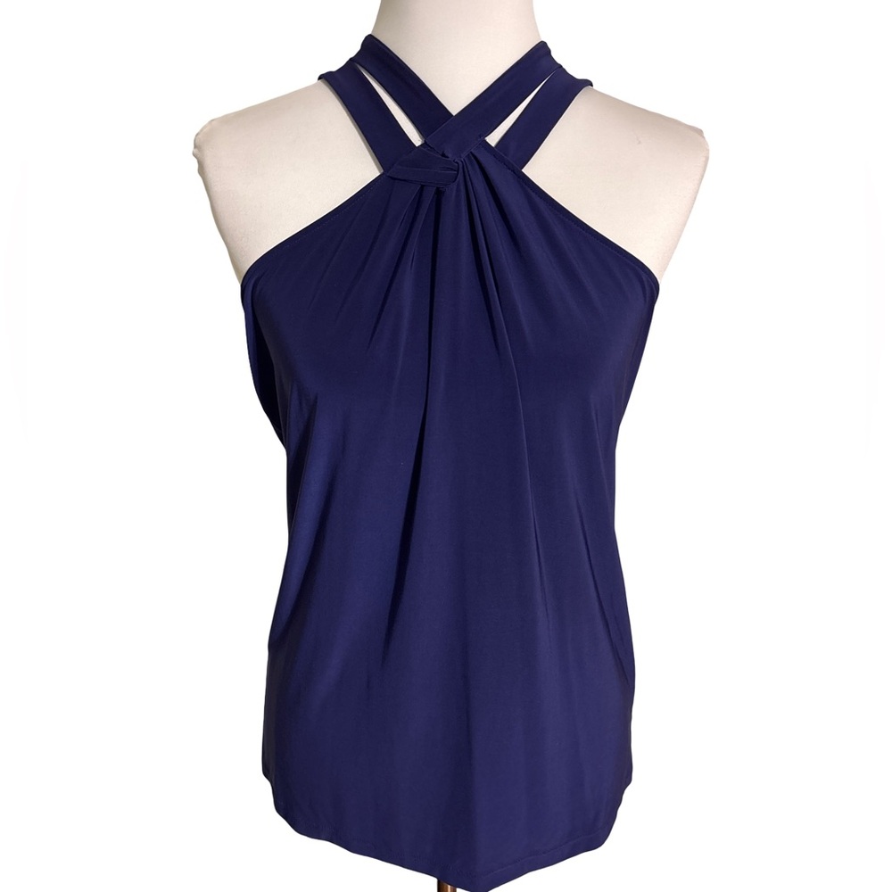 The Limited Navy Halter Blouse